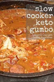 Keto Gumbo Slow Cooker Thm S Low Carb Paleo Ketogenic Whole30 In 2020 Gumbo Slow Cooker Keto Recipes Easy Keto Diet Recipes