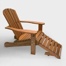 Wood Adirondack Chair With Stow Away Ottoman Wood Adirondack Chairs World Market Dining Chairs Affordable Outdoor Furniture