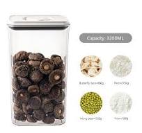 Airtight Food Storage Container 2400ml, Plastic Cereal Container with  Easy-Lock Lid, Kitchen Pantry Organization, Flour Rice Cereals Beans Snacks  ...