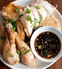 Steamed Chicken With Scallions Ginger Andrew Zimmern Recipe Steamed Chicken Recipes Poultry Recipes
