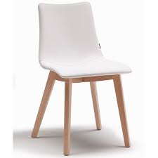 Ob in der küche, im wohnzimmer. Designer Stuhl Weiss Kunstleder Beine Holz Natural Zebra Pop Stuhl Design Weisse Stuhle Mobelideen