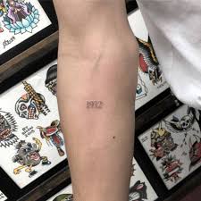 Birth Year Tattoo Designs For Men Grandpas Birth Year Number Tattoos Dainty Tattoos Forearm Tattoo Women