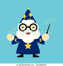 1697, john dryden, translation of virgil's georgics: Cute Funny Smiling Wizard Vector Modern Flat Style Cartoon Character Illustration Isolated On White Background Magic Canstock