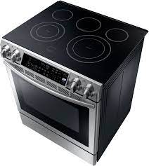 Vinegar, baking soda, bar keepers friend, comet cleanser, oven cleaner, glass top. Samsung 5 8 Cu Ft Self Cleaning Slide In Electric Convection Range Stainless Steel Ne58f9500ss Best Buy
