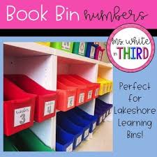 These Number Labels Are Great For Student Book Bins They Fit Perfectly In Lakeshore Learning Clear Pockets On The Front Lakeshore Learning Book Bins Learning