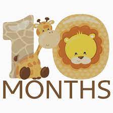 10 Month Old Safari Jungle Theme Baby One Piece By Alaskagirl Baby Month Stickers Happy Birthday Flower Congratulations Baby