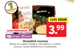 Als je naar beneden scrollt zie je lopende acties. Verspakket Couscous Aanbieding Bij Lidl