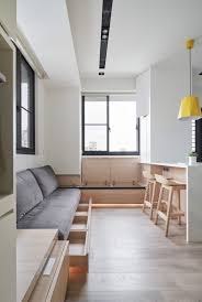 Small Interiors Made Airy With White And Yellow Decor And Space Saving Solutions Japanese Interior Design Small Spaces Japanese Home Design Interior Design Apartment Small