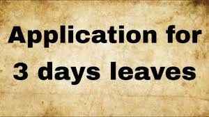 Review your company's pto policy. Application For 3 Days Leaves How To Write Leave Application For School 2019 Youtube