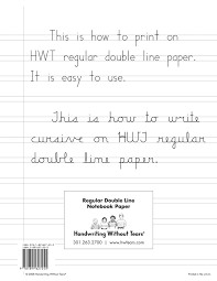 It is ordered by nature. Handwriting Without Tears Double Lined Notebook Paper 100 Sheets