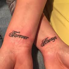 She's a very talented artist and a nice lady. Couples Tattoo Forever Always Writing Tattoo Small Black Reds Tattoo