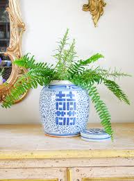 Gleaming gold porcelain provides a luxe canvas for our jar's overlapping fan design, boasting fine lines and curved detail that evoke art deco motifs. How To Get The Perfect Ginger Jar Floral Arrangement Pender Peony A Southern Blog