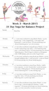31 Day Balance Project Week 3 Schedule Power Yoga Videos Yoga For Balance Yoga Help