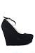 Ankle Strap Black Wedges