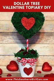 Dollar Tree Valentine S Day Topiary Diy Topiary Diy Diy Valentines Crafts Easy Valentine Crafts