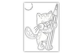 Cute cat to print coloring pages are a fun way for kids of all ages to develop creativity, focus, motor skills and color recognition. Funny Studious Kitten Coloring Page Cats Coloring Pages