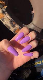 Also known as ballerina nails, coffin shaped nails get their name because coffin shaped acrylic nails to the rescue! Purple Acrylic Nails Coffin Shape Nail And Manicure Trends