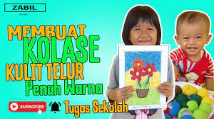 Gambar tersebut bisa anda download langsung, caranya sil. Cara Membuat Kolase Kulit Telur Tugassekolah Youtube