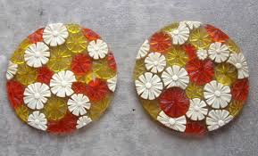 Worldwide auctions of art categories: Vintage Flower Trivets By Edward Beyer Designs 1969 Collectors Weekly