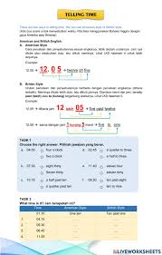 Agad na isinasalin ng libreng serbisyo ng google ang mga salita, parirala, at web page sa mahigit 100 pang wika mula sa english. Telling Time Online Pdf Worksheet