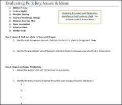 Evaluating President James K Polk Manifest Destiny