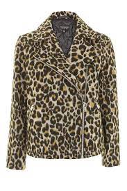 Topshop Animal Leopard Print Biker Motorcycle Jacket Oversize Wool Us Size 6 Nwt Clothing Shoes Accessories Wom Leopard Print Coat Clothes Casual Outfits
