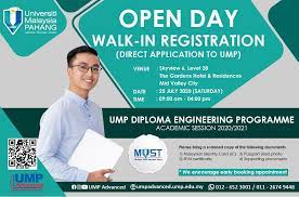 Please enter correct registration id or date of birth. Ump Advanced Open Day Walk In Registration Direct Application To Ump Diploma Engineering Programme Academic Session 2020 2021 Want To Be An Engineer Wow This Is A Golden Opportunity For