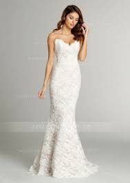 Strapless Sweetheart Lace Pattens Trumpet Wedding Dress Wedding Dresses Lace Strapless Wedding Dress Sweetheart Trendy Wedding Dresses