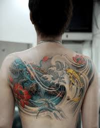 Làm khung hộ em với | รอยสักสี, ไอเดียรอยสัก, ลายสักญี่ปุ่น. Hinh XÄƒm Ca Chep Kin LÆ°ng Ä'áº¹p Tattoo Ca Chep Full LÆ°ng