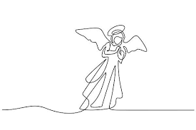 Bible Merry Christmas Angel Line Art Drawings Angel Sketch Christmas Angels