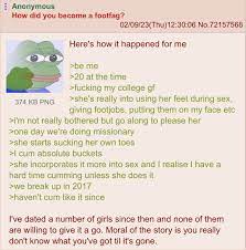 Anon is a footfag : rgreentext