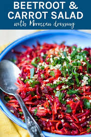 This Beetroot Carrot Salad With Moroccan Dressing Is Packed Full Of Healthy And Delicious Ingredien Beetroot Recipes Beetroot And Carrot Salad Beetroot Salad