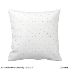 Black And Gold Couch Pillows Black White Gold Stars Throw Pillow Pillows Decorative Throw Pillows Throw Pillows