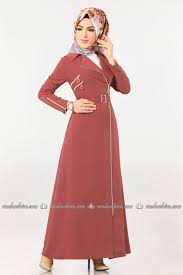 Fermuar Detay Kemerli Ferace Ah3212 Koyu Somon Moda Selvim Moda Moda Stilleri Fermuar