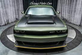 Dodge challenger hellcat redeye muscular and growling, the dodge challenger hellcat redeye is a dreamy mix of the rst demon and the hellcats of yesteryear. Used 2018 Dodge Challenger Srt Demon Only 37 Miles F8 Green Demon Crate For Sale Special Pricing Chicago Motor Cars Stock 16275b