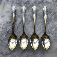 Oneida Ltd Wm A Rogers A1 Plus Croydon Mary Lee 1932 Silverplate Spoons Lot Of 4 Oneidawmarogers Silverplate Spoon Iced Tea Spoons Silver Plate
