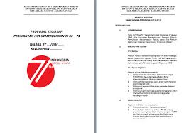Jadual kegiatan lama kegiatan per tahun maksimal 10 (sepuluh) bulan. Contoh Proposal Hut Ri Ke 73 Doc Nusagates