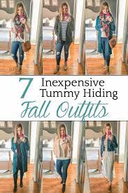 7 Inexpensive Tummy Hiding Fall Outfits Bless Er House Dresses To Hide Tummy Tummy Pooch Fall Outfits