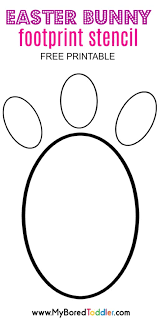 Free bunny footprints cliparts, download free clip art. Easter Bunny Footprint Stencil My Bored Toddler