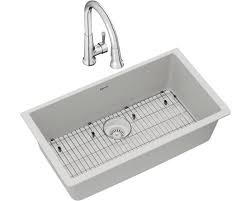 Read customer reviews and common questions and answers for elkay part #: Elkay Quartz Classic 33 X 18 7 16 X 9 7 16 Single Bowl Undermount Sink Kit With Faucet White