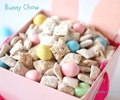 I used crispix cereal and next time i'll use a 12 oz box. Bunny Chow With Chex Mix Cereal Easter Muddy Buddies Recipe