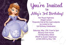 That way, you can make the birthday invitation of your beloved daughter really special. Princess Sofia Birthday Invitation Template Invitation Templates Design Sofia Birthday Invitation Princess Sofia Invitations Sofia The First Birthday Party