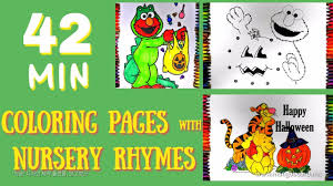 Winnie the pooh & friends putting up decorations. Halloween Coloring Pages For Kids Sesame Street Elmo Winnie The Pooh Paw Patrol And Etc Youtube