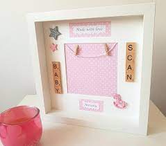 Baby Girl Scan Nursery Decor Baby Shower Photo Frame Personalised 3d Keepsake Baby Box Scrab Baby Shower Keepsakes Baby Girl Nursery Diy Diy Baby Stuff