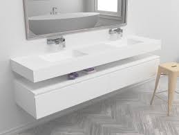 Double Rectangular Wall Mounted Corian Washbasin Wash Basin Corian Bathroom Corian Countertops
