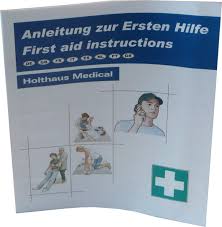 Lesen sie hier, wie sie in einer notsituation richtig handeln. Erste Hilfe Broschure Fur Betriebsverbandkasten