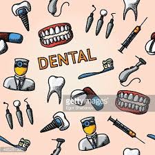 Dental hygienist stock vectors, clipart and illustrations 2,243 matches. Dental Handdrawn Pattern With Tooth Jaw Toothbrush Dentist Tools Clipart Image