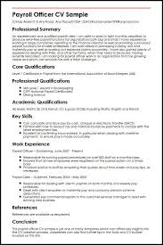 Maintains clear lines of communication between hr staff employees and management. Payroll Officer Cv Example Myperfectcv