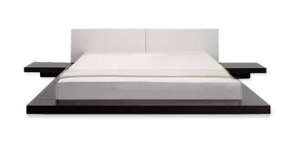 This japanese style platform bed is constructed with interlocking. Modrest Opal Low Profile Black Oak Japanese Platform Bed With Nightstands