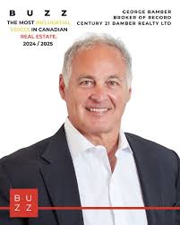Join us in celebrating George Bamber from CENTURY 21 Bamber Realty Ltd.,  recognized among the Top 100 Most Influential Voices in Canadian Real  Estate and honoured as one of the Top 25